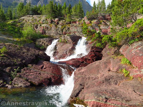 The upper cascades of Red Rock Falls, Glacier National Park, Montana
