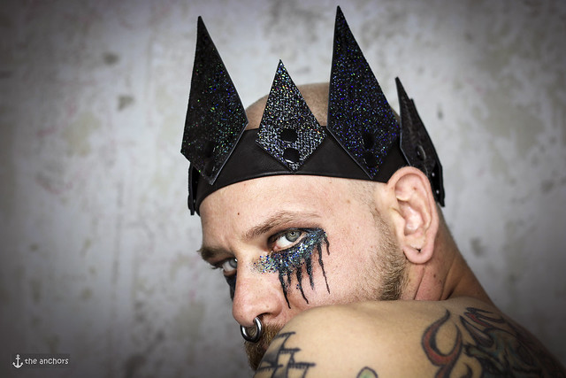 OOAK Leather Crown *King of the Nights* - Dark King | Head Piece | Halloween | Cosplay | Fetish Accessory