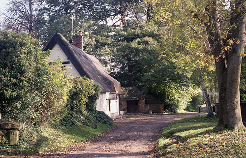 winwick northamptonshire autumn colours kodak retina iia 016 1952 countryside village fuji pro400h