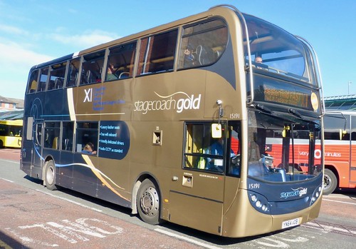 YN64 AOB ‘Stagecoach Yorkshire’ No.15191 ‘stagecoach gold X1’. Scania N230UD / ‘ADL’ Enviro 400 /1 on Dennis Basford’s railsroadsrunways.blogspot.co.uk’