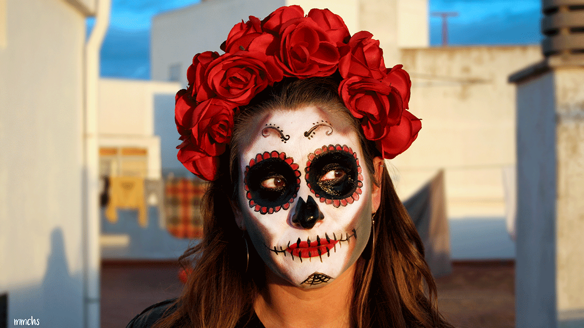 Salón de clases Estoy orgulloso Sarabo árabe Disfraz de Catrina y Catrín para Halloween en familia