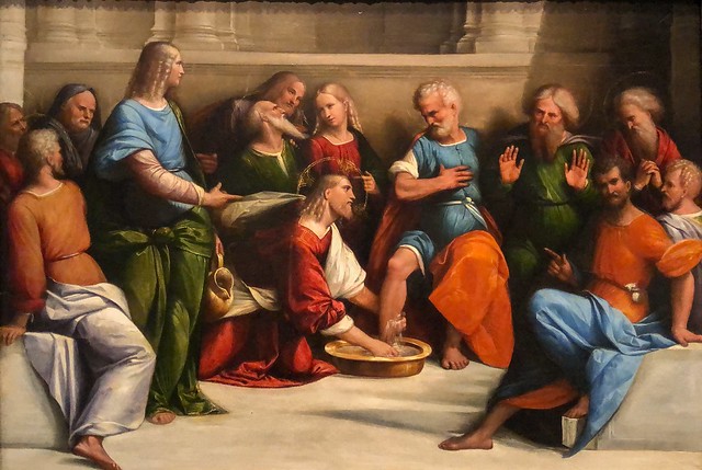 1525, Garofalo (Benvenuto Tisi), Christ Washing the Disciples' Feet -- National Gallery of Art (Washington)