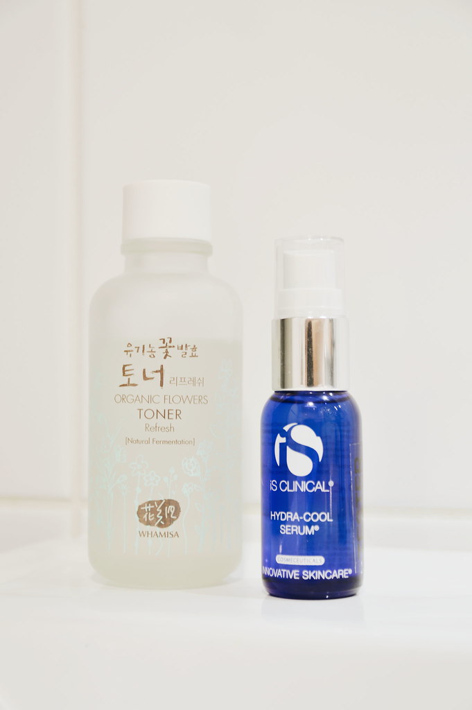 Whamisa Refreshing toner and IS Clinical Hydra-Cool serum