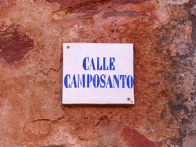Placa Calle Camposanto (Villacorta, Segovia)