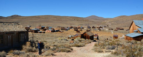 ghost town california wifey panorama desert high wooden structures bodie