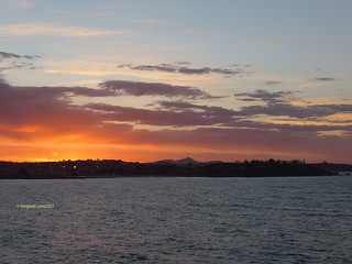 Sunset from Bass Strait looking back to Tasmania (2)