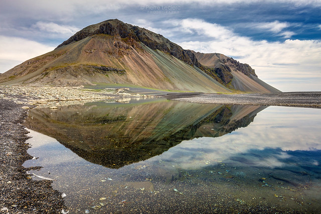 Iceland Volcanic mountain Landscape and Reflection