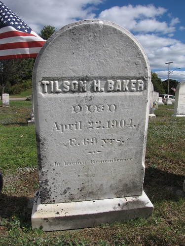bingham maine me villagecemetery civilwar grave gravestone american veteran tilsonhbaker 24th infantry regiment