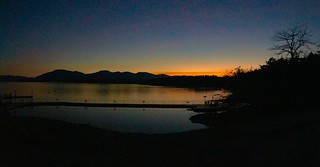Sunset pano at Yellow Point Lodge