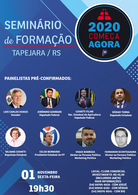 01/11/2019 Seminário de Formação 2020 Começa Agora - Tapejara