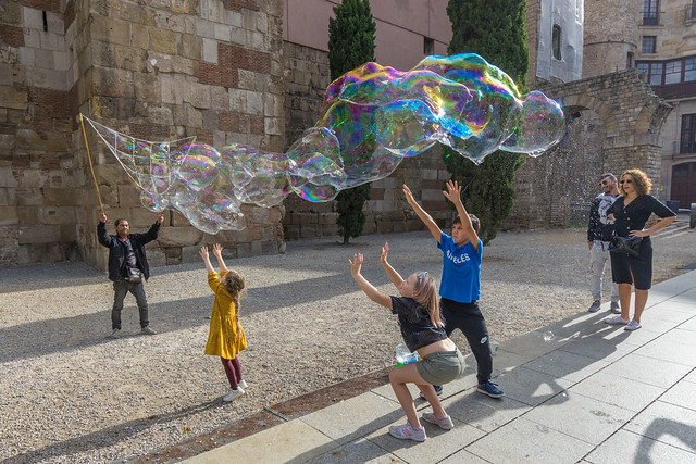 Barcelona niños y espuma