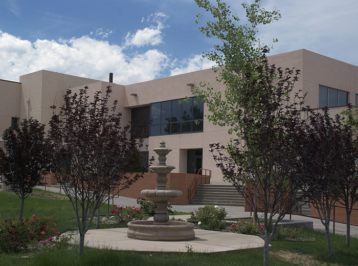 View of a courtyard at Northern New Mexico College.
