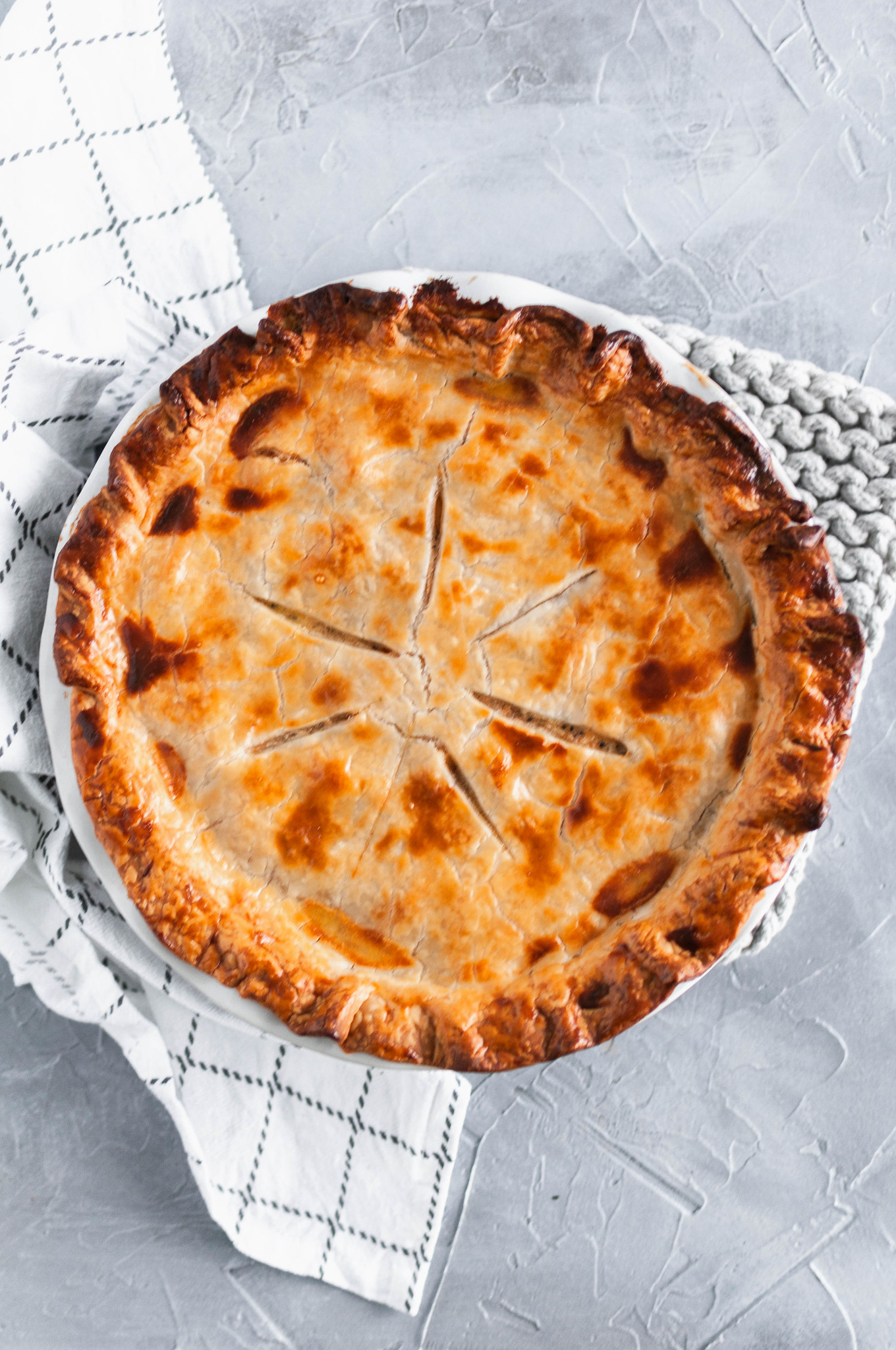 A twist on a comfort food classic, this Chicken Bacon Ranch Chicken Pot Pie will be perfect for fall. Store bought pie dough makes this doable for weeknights.