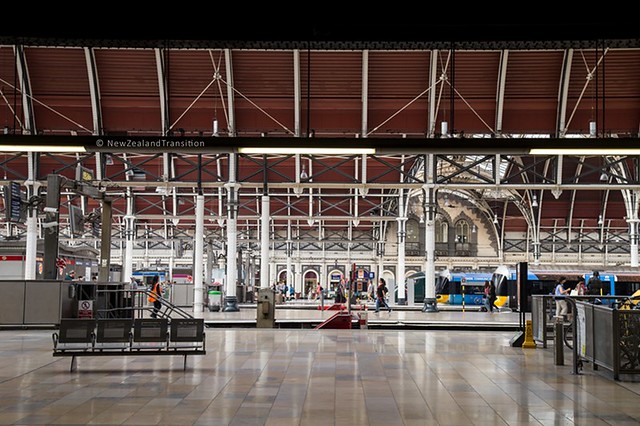 train platform at Paddington Station, London