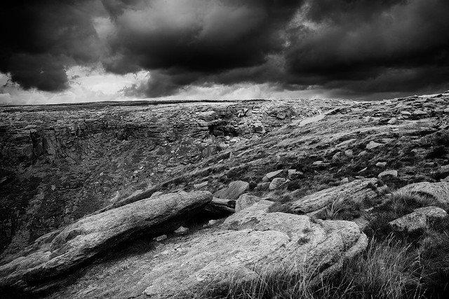 The Edge of Kinder Scout B&W