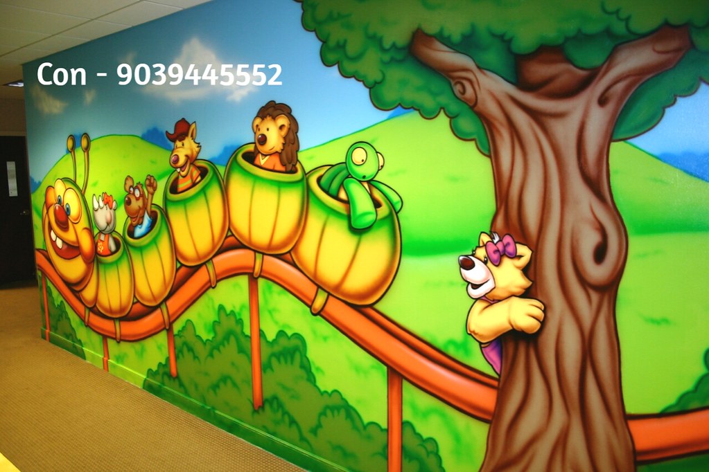 School Wall Paintings Picture | Wall Designs for Primary Sch… | Flickr