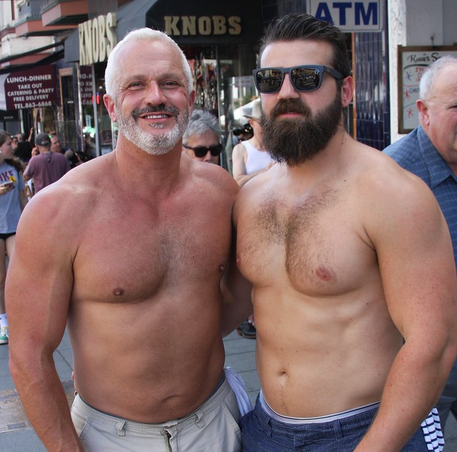 DOUBLE HANDSOME MUSCLE HOTNESS ! ~ CASTRO STREET FAIR 2019 ! ( safe photo )(100+ faves)