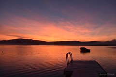Newfound Lake pink & orange sunrise