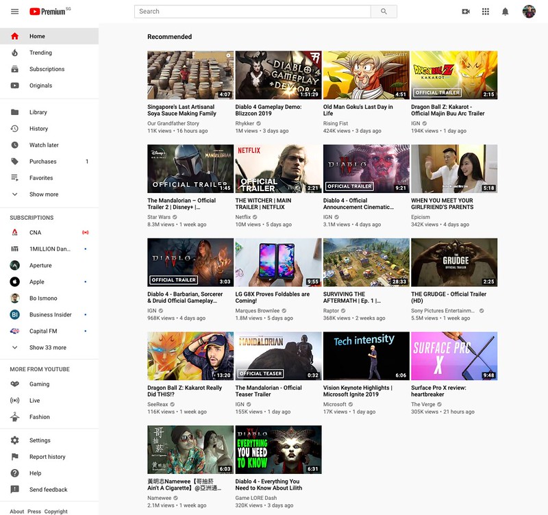 YouTube Premium - Desktop