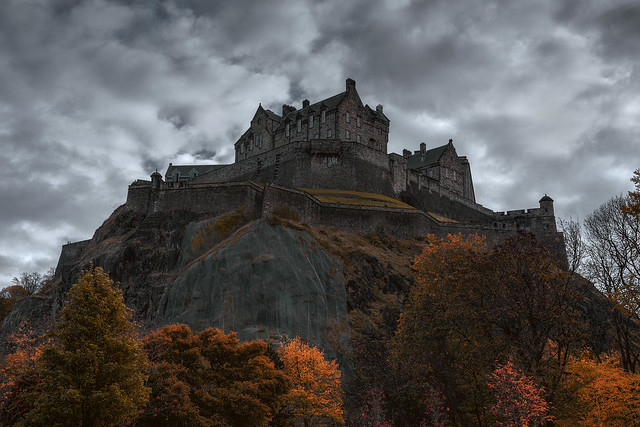 Edinburgh Castle on a dreich, autumnal day