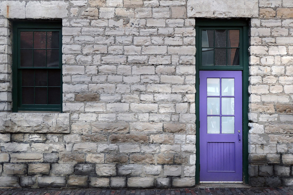 The purple door.