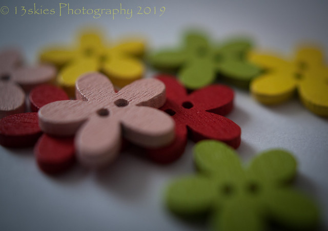 Wooden Flower Buttons
