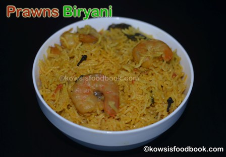 Prawn Biryani with Step by Step Pictures