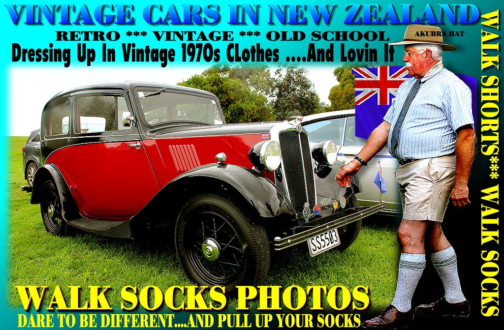 Vintage  Summer Walk socks car 5