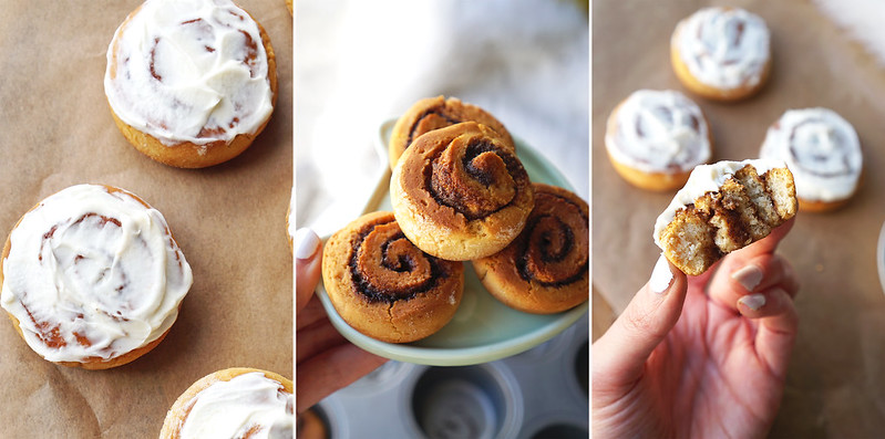 Homemade gluten free cinnamon rolls / buns topped with a cream cheese frosting | Baking | Recipe