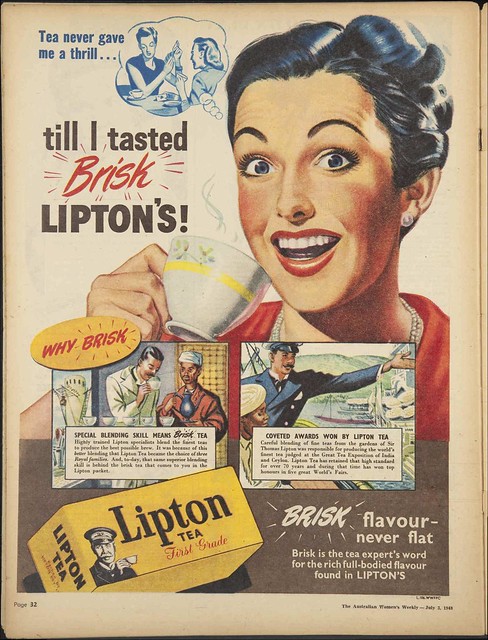 1948 advertisement for Lipton's tea
