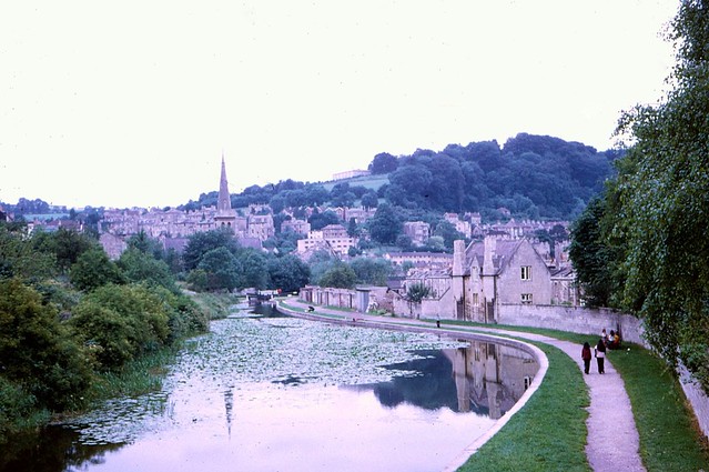 Bath - Kennett and Avon Canal, Widcombe locks, in 1974