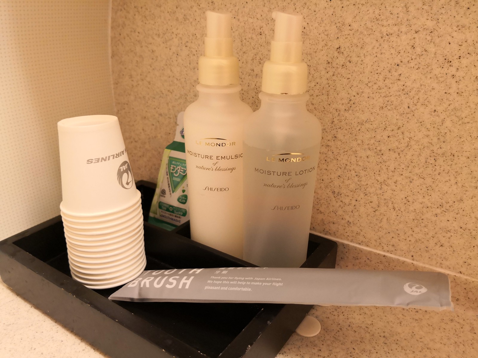 Amenities in the lavatory