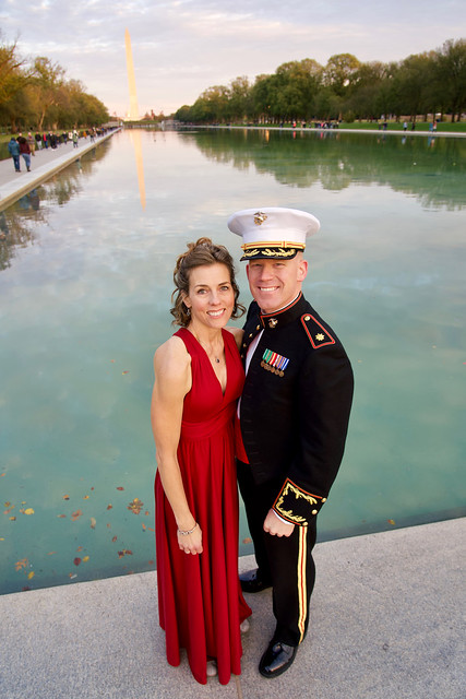 Marine Corps couple, National Mall, Washington, DC