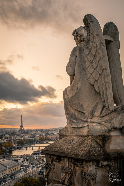 St-Jacques tower angel watches over Paris
