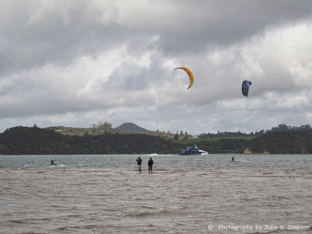 Kite Surfing at Te Haumi