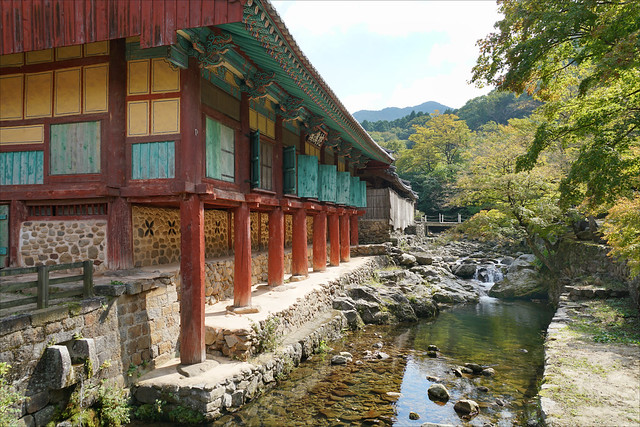 L'enceinte du temple Songgwang-sa (Corée du sud)