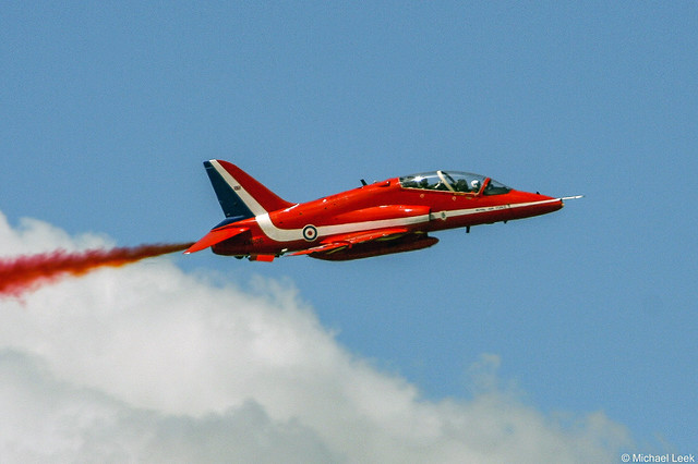 RAF Red Arrows British Aerospace Hawk T1, XX806; RAF Fairford, England