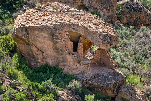 Eroded Boulder House (CE 1200 to 1300), Little Ruin Canyon, Hovenweep National Park, Utah