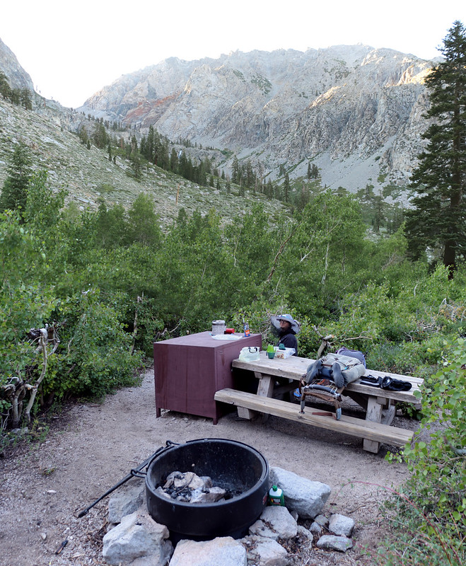 Walk-In Campsite 24 in the Onion Valley Campground - a good way to get acclimated to the hike tomorrow