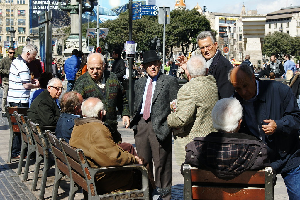 Discussion at Plaça de Catalunya - Barcelona