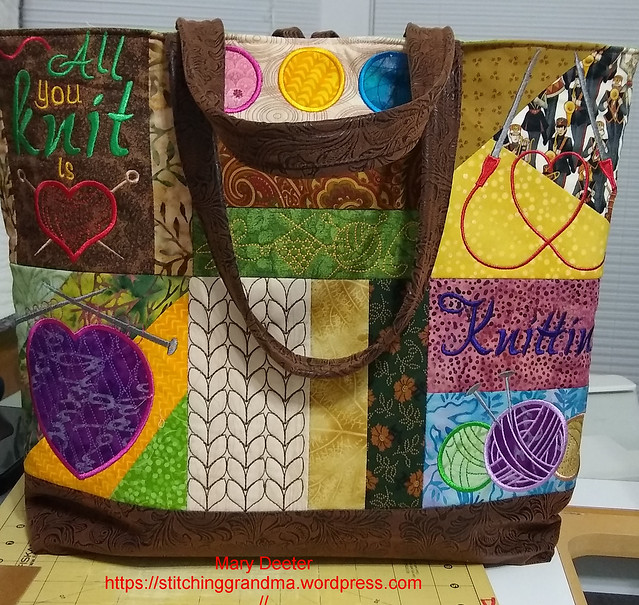Finished Knitting bag