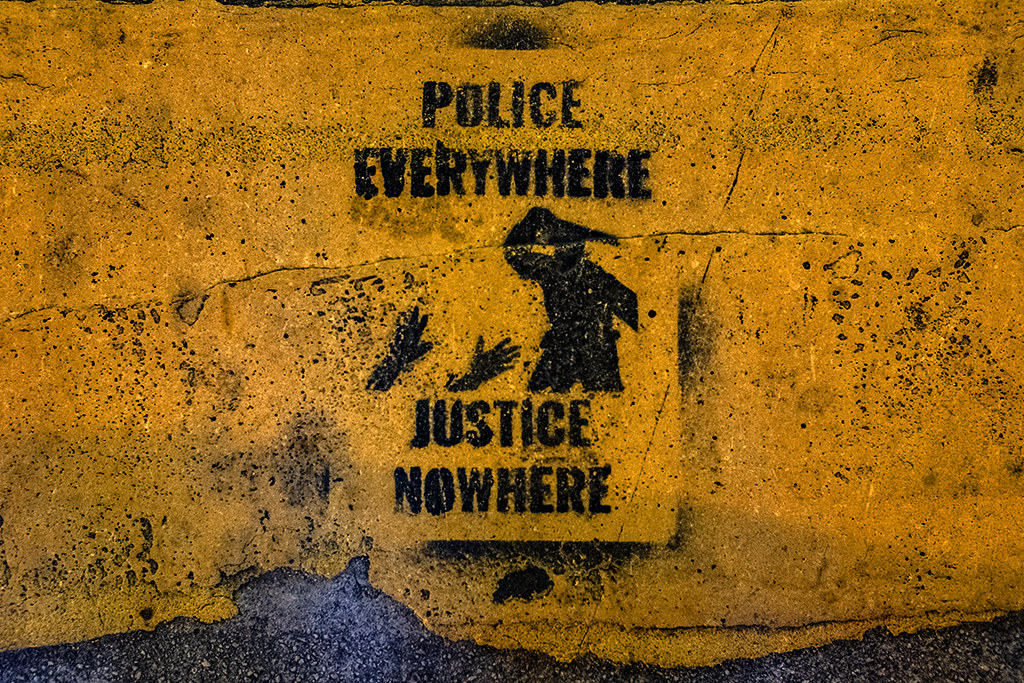 POLICE EVERYWHERE JUSTICE NOWHERE--Hong Kong