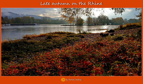 herbst autumn farben colors landschaft landscape fluss river germany