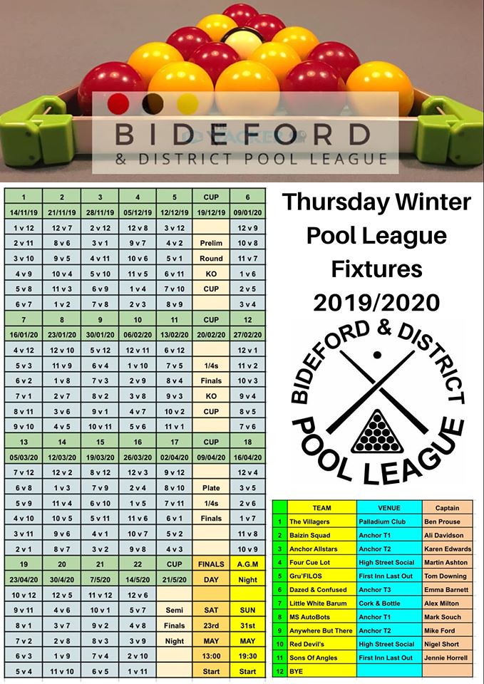 Thursday Fixtures Winter 2019 49048274957_f856844cb9_b