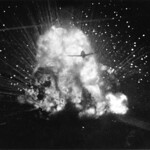 Bilstein_00688   Republic P-47D Thunderbolt flies through explosion 1944 (USAF 452927 A.C.)