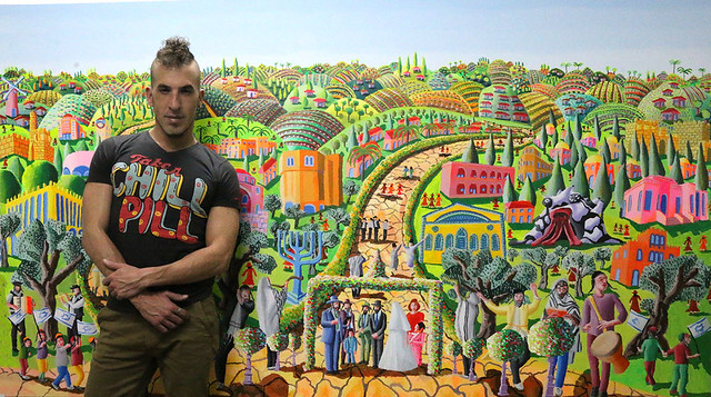 הציור המקורי הזמנות לחתונה דתית  ציור נאיבי רפי פרץ צייר אמן ישראלי להתחתן בחתונה מקורית הדפסת ציורים הזמנה חתונה  חרדית משפטים לחתן לכלה