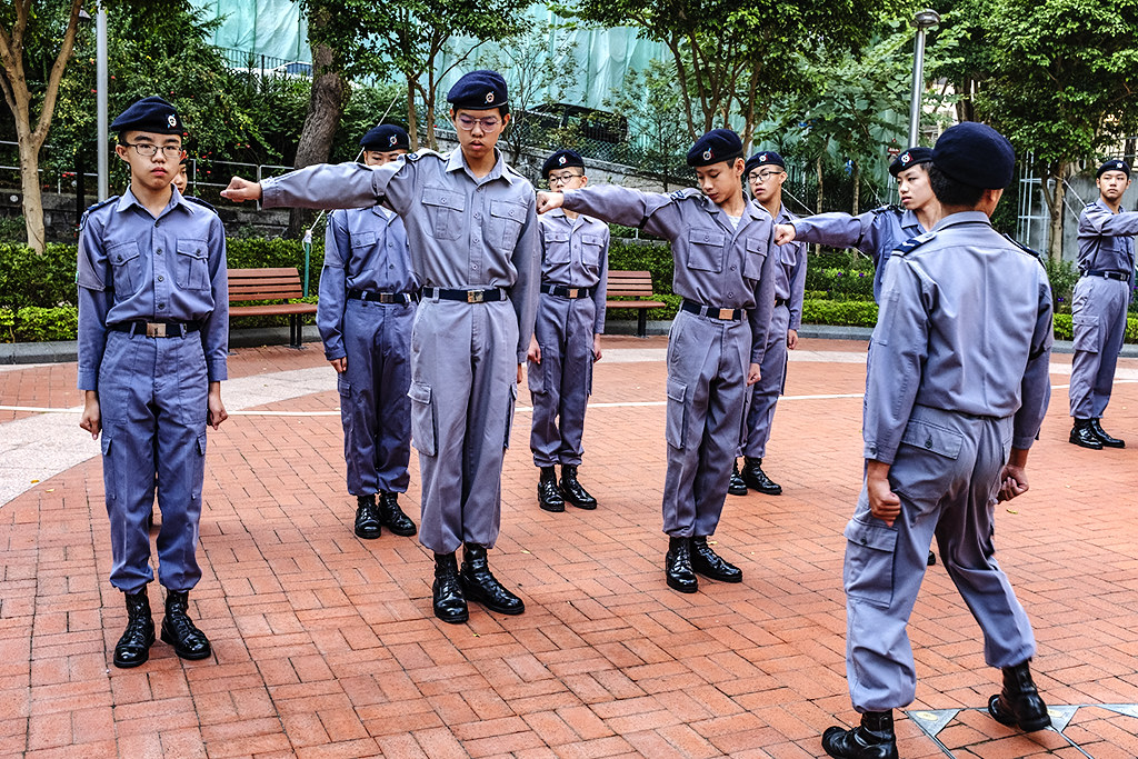 Paramilitary boys--Hong Kong