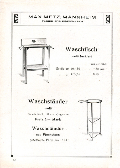 Dünner Katalog der Firma Max Metz, aus dem Inhalt 4