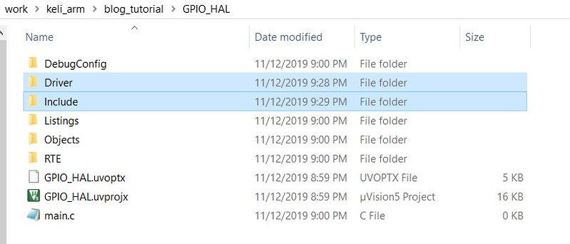GPIO_HAL_Create_Driver_Folder
