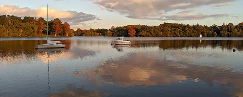 river sunset waterscape boat autumn panorama panoramic rogermarcel automne